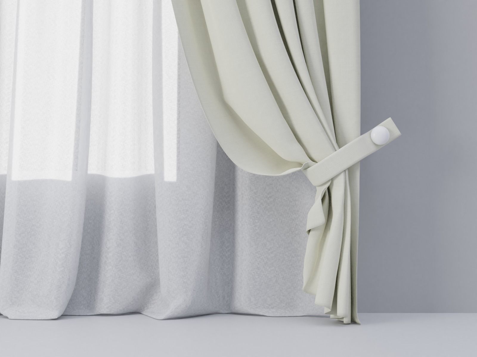Curtains 04 collection 4 3D model_5