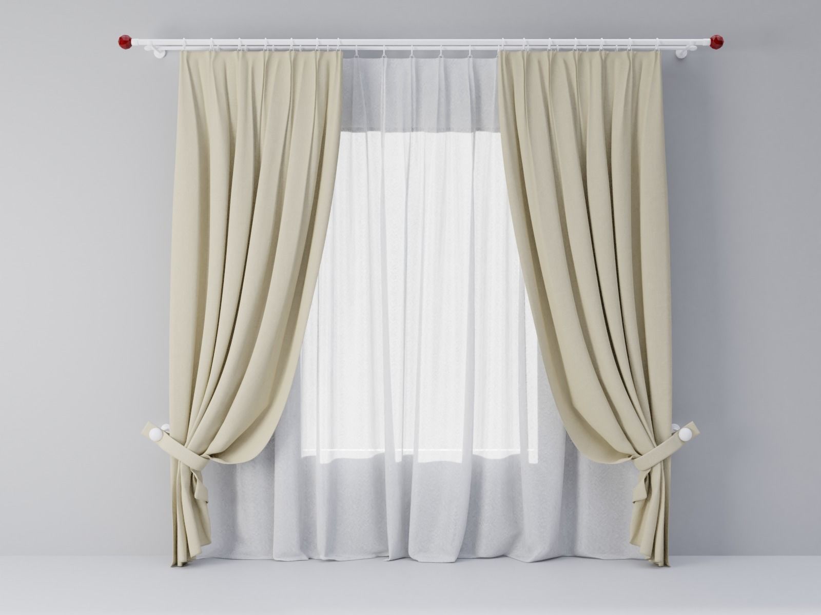 Curtains 04 collection 4 3D model_2