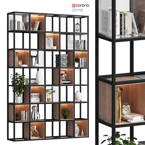 Wardrobe with decor 10 3D model