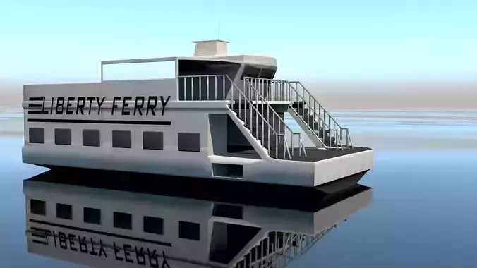 Liberty Ferry Watercraft 3D model 3D model