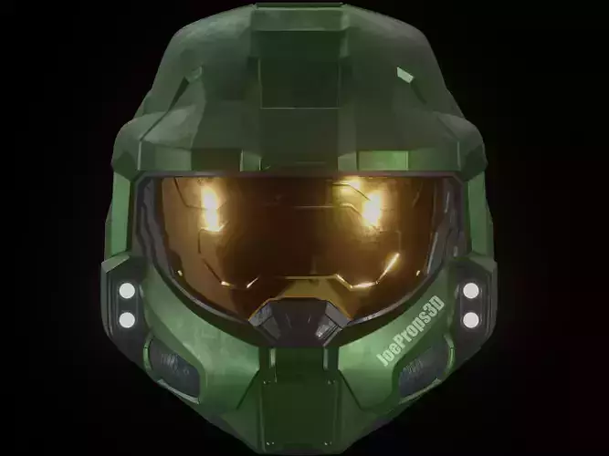 EXTREMELY ACCURATE  Halo Infinite Master Chief Helmet 3D print model
