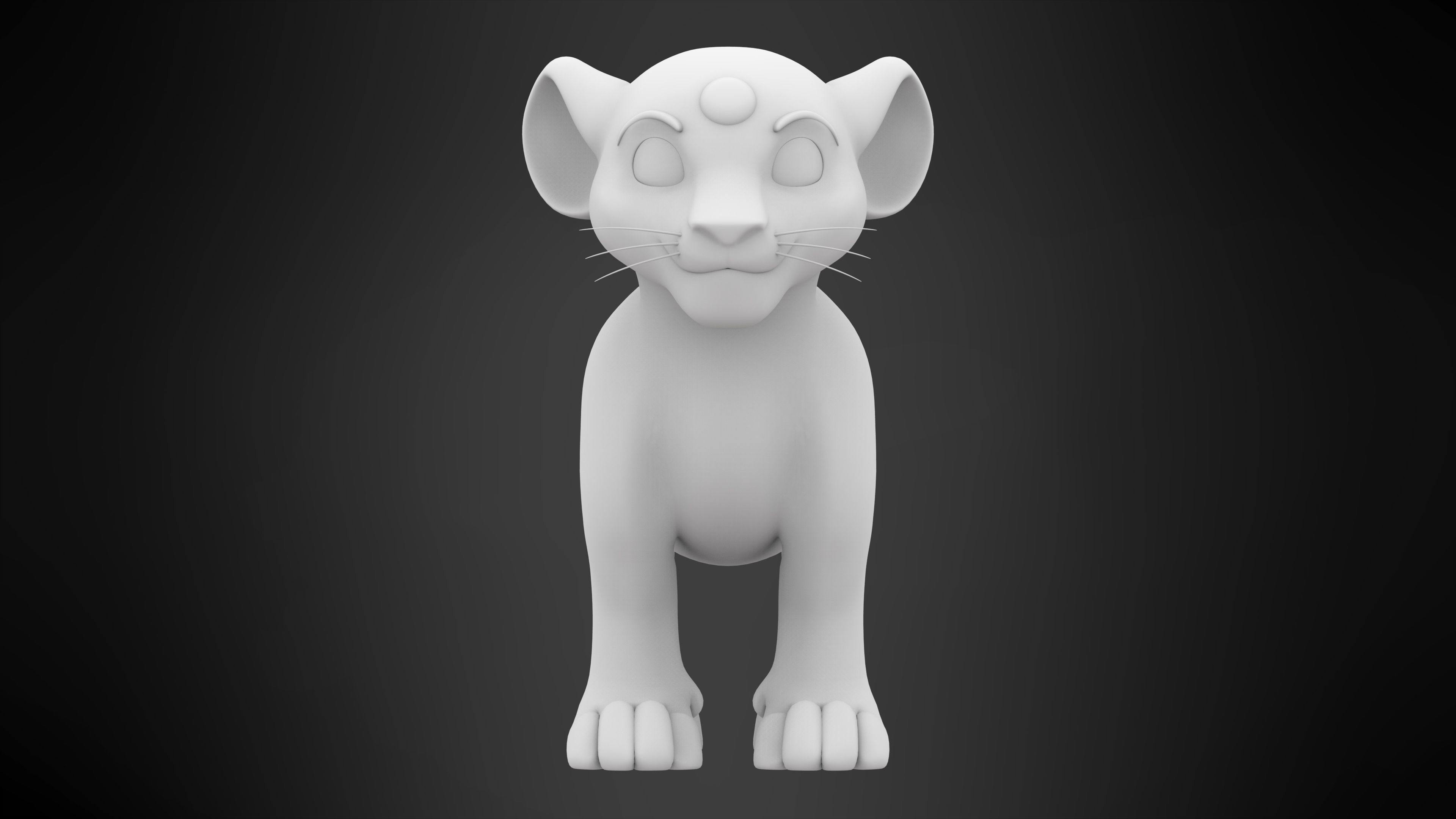 Persian Cub Low-poly 3D model_6