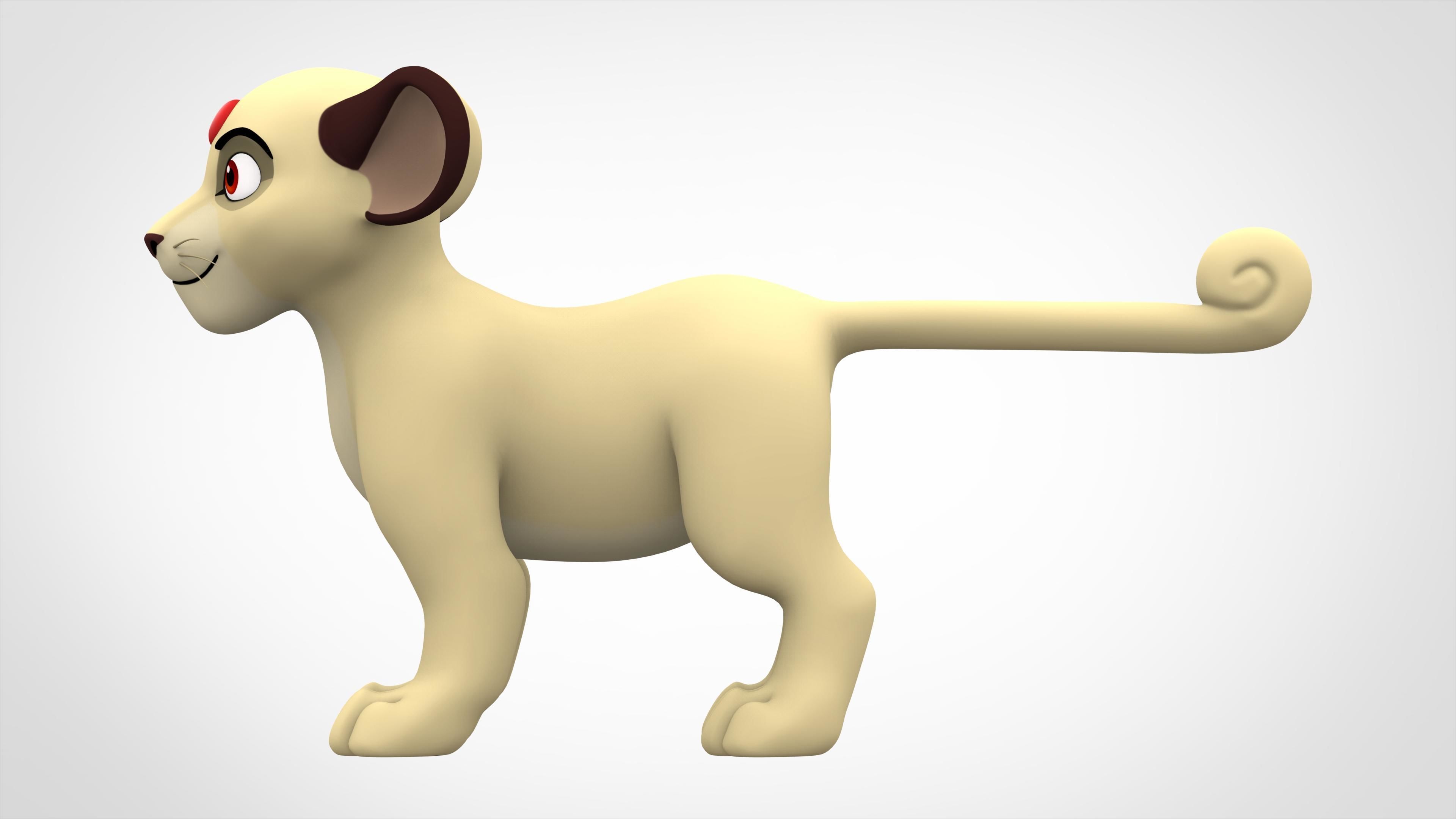 Persian Cub Low-poly 3D model_2