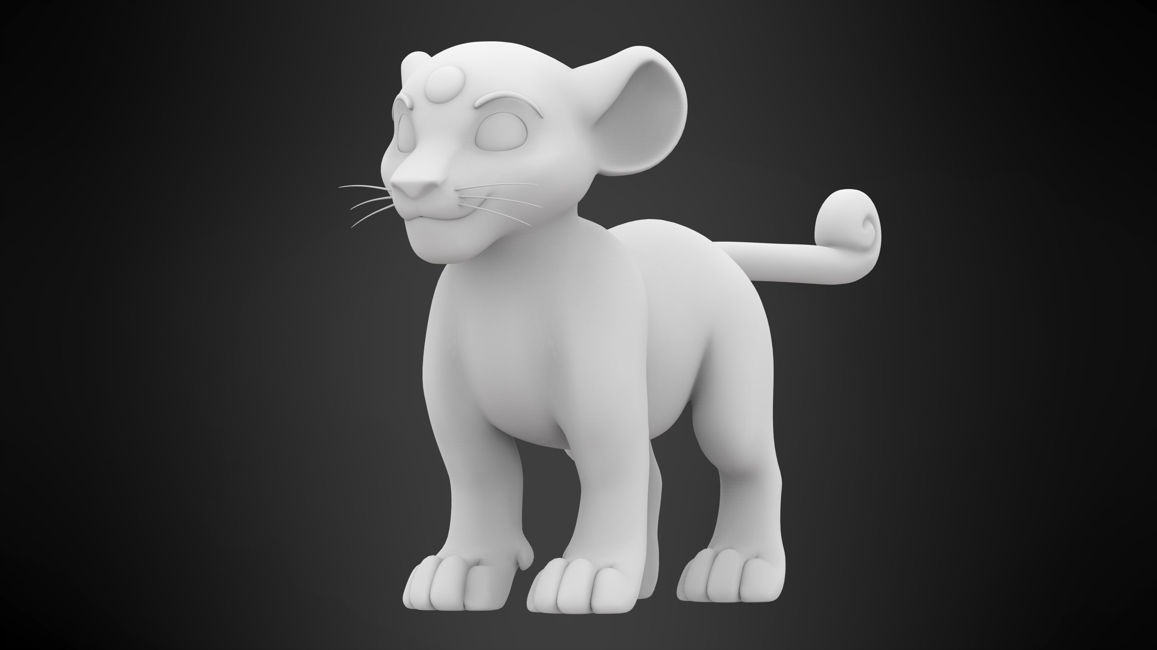 Persian Cub Low-poly 3D model_5