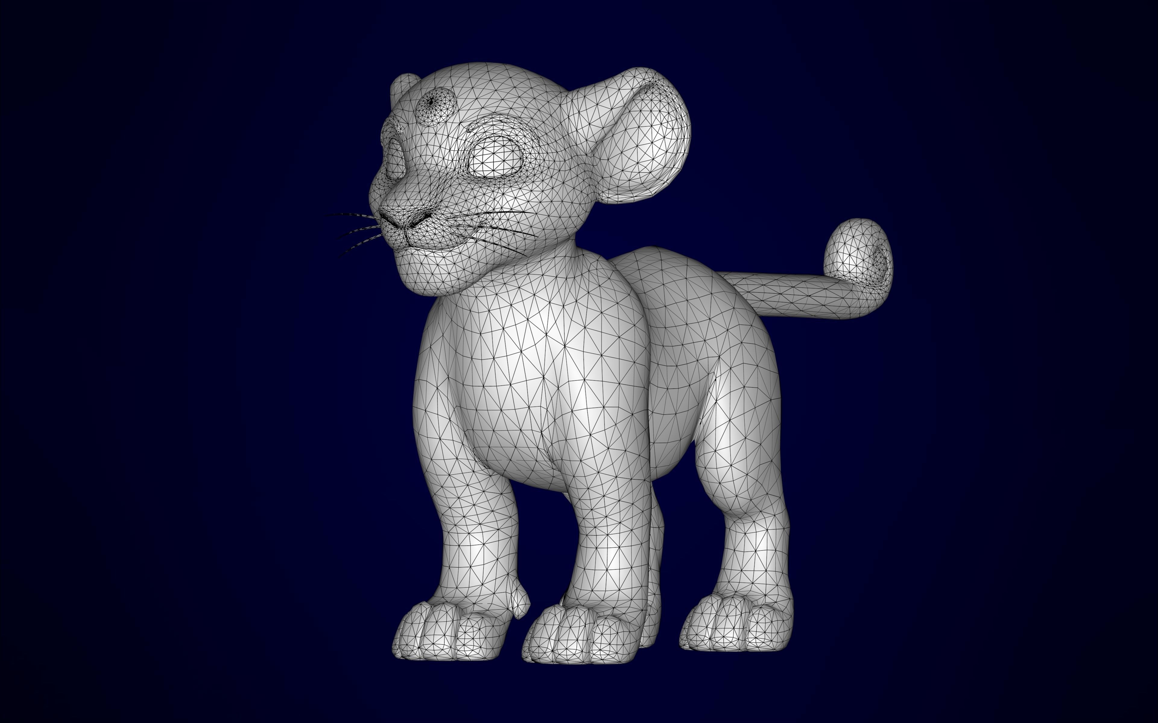 Persian Cub Low-poly 3D model_10
