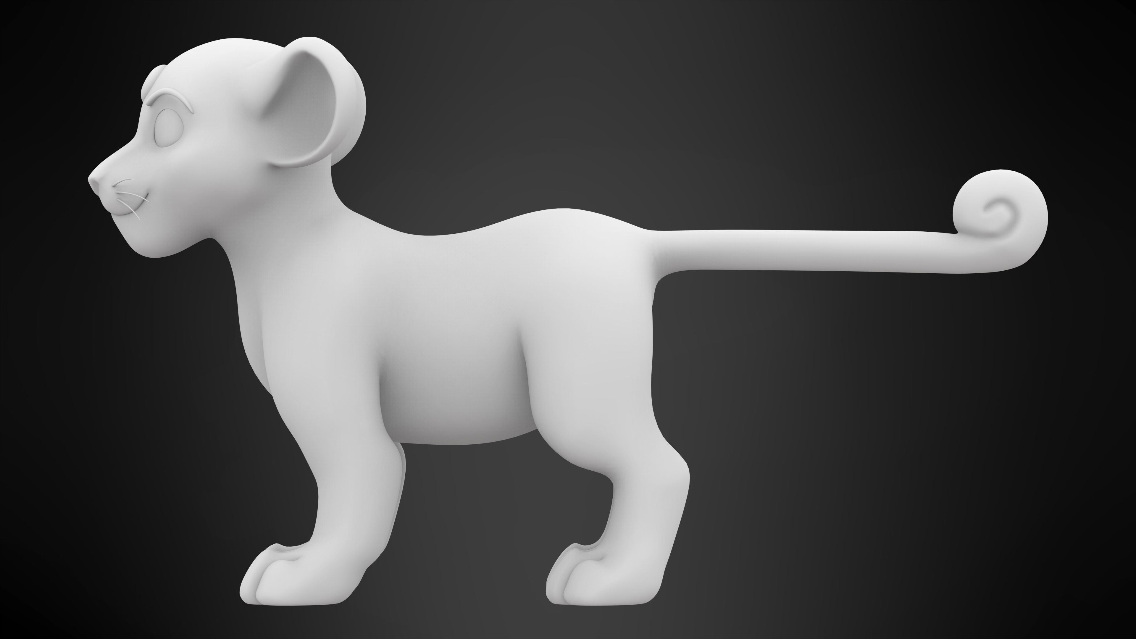 Persian Cub Low-poly 3D model_7