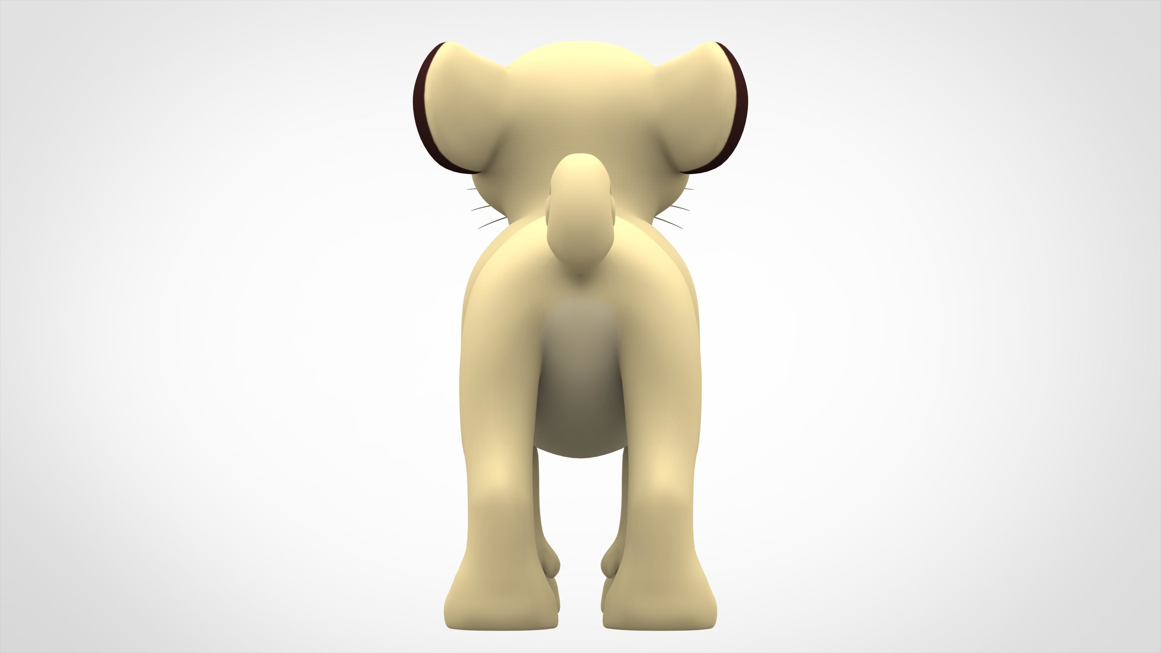 Persian Cub Low-poly 3D model_3