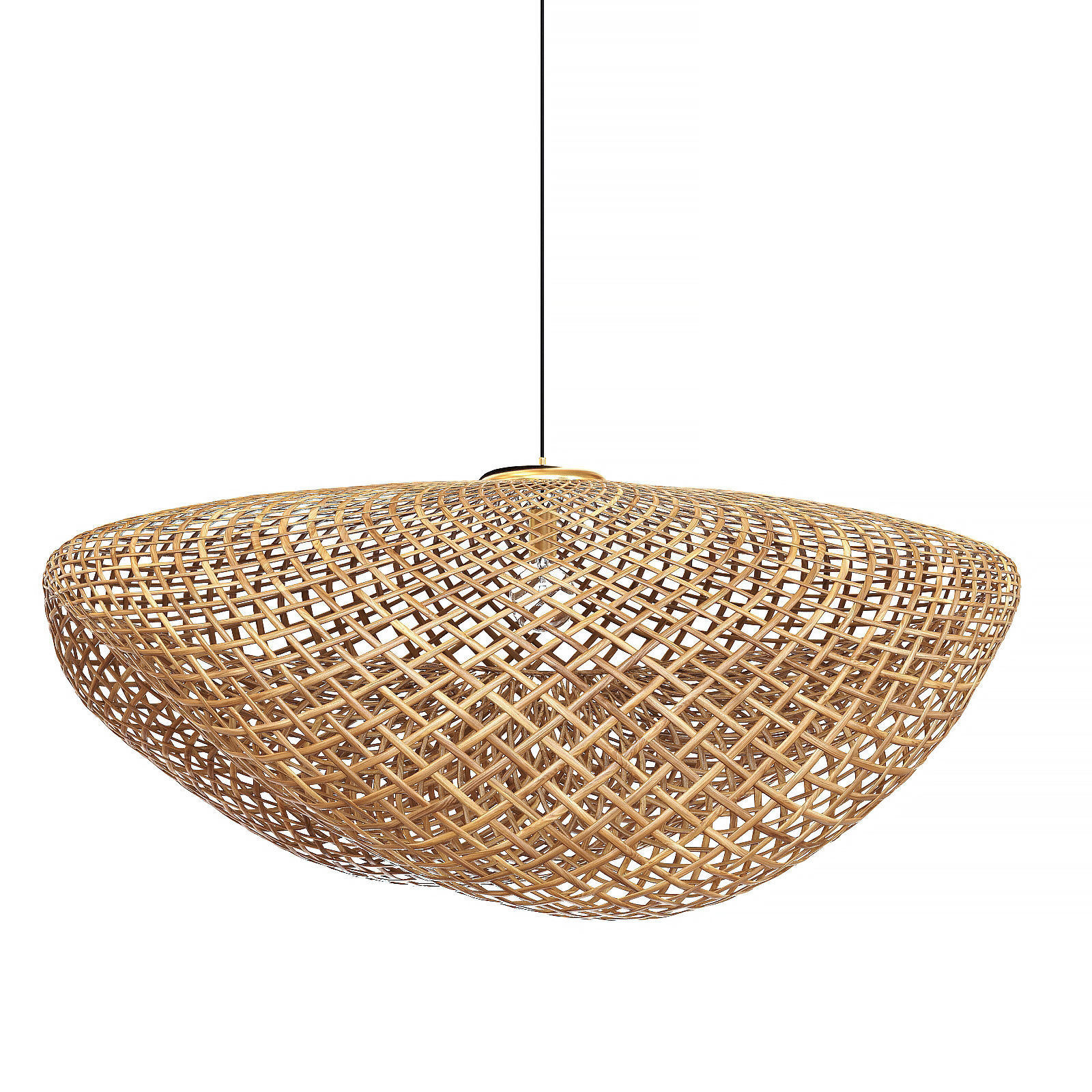 Vertigo Bamboo Rattan Pendant Lamp 3D model_7