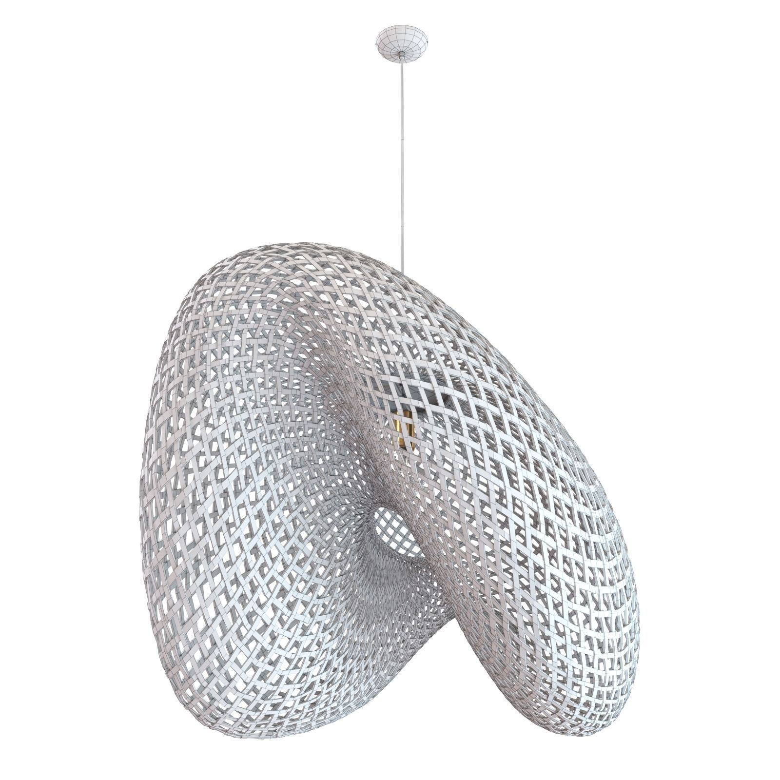 Vertigo Bamboo Rattan Pendant Lamp 3D model_9