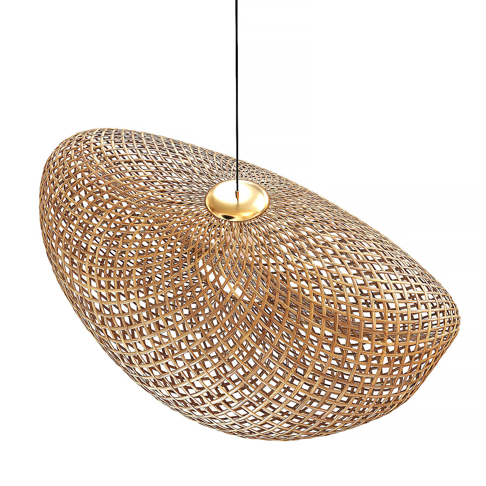 Vertigo Bamboo Rattan Pendant Lamp 3D model_2