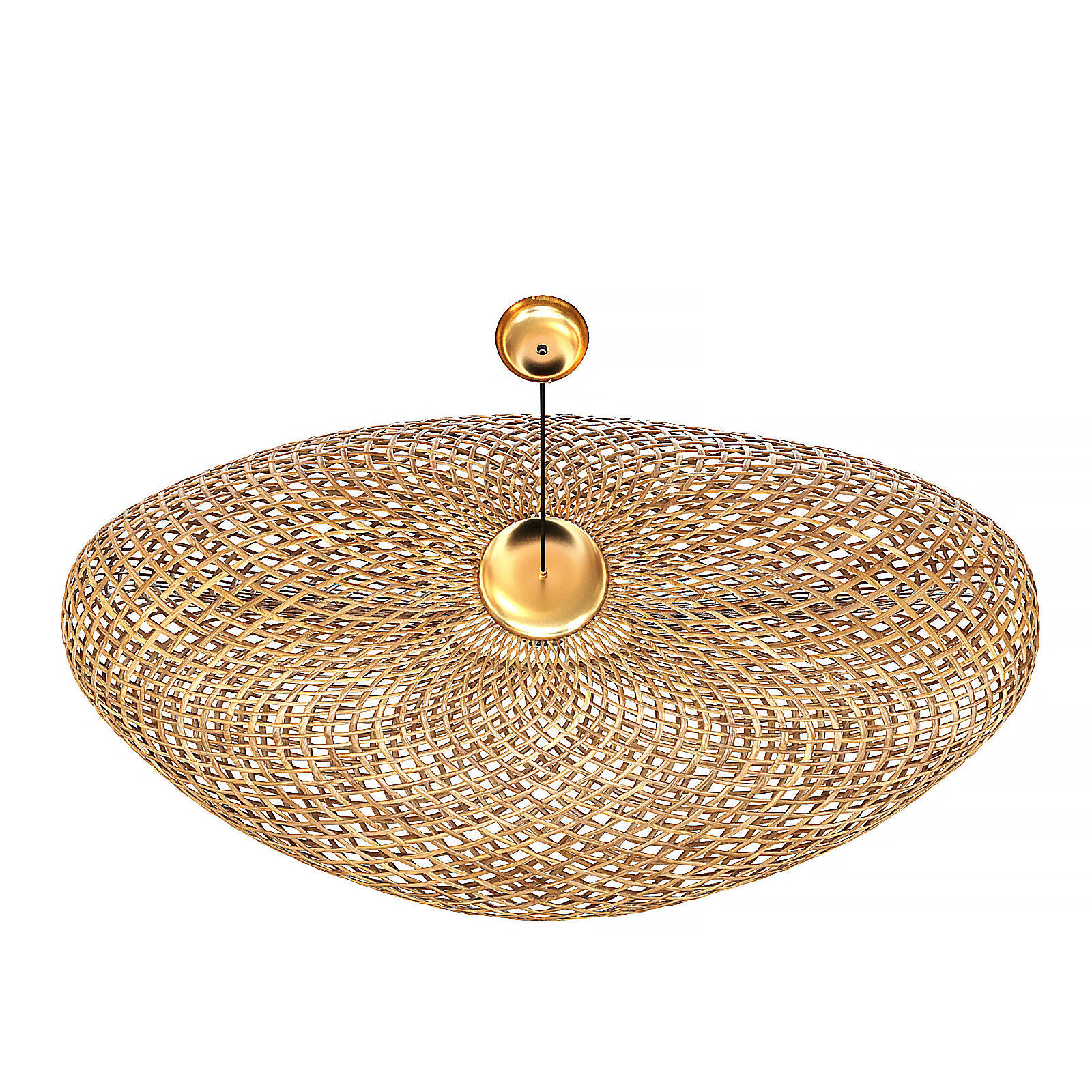 Vertigo Bamboo Rattan Pendant Lamp 3D model_4