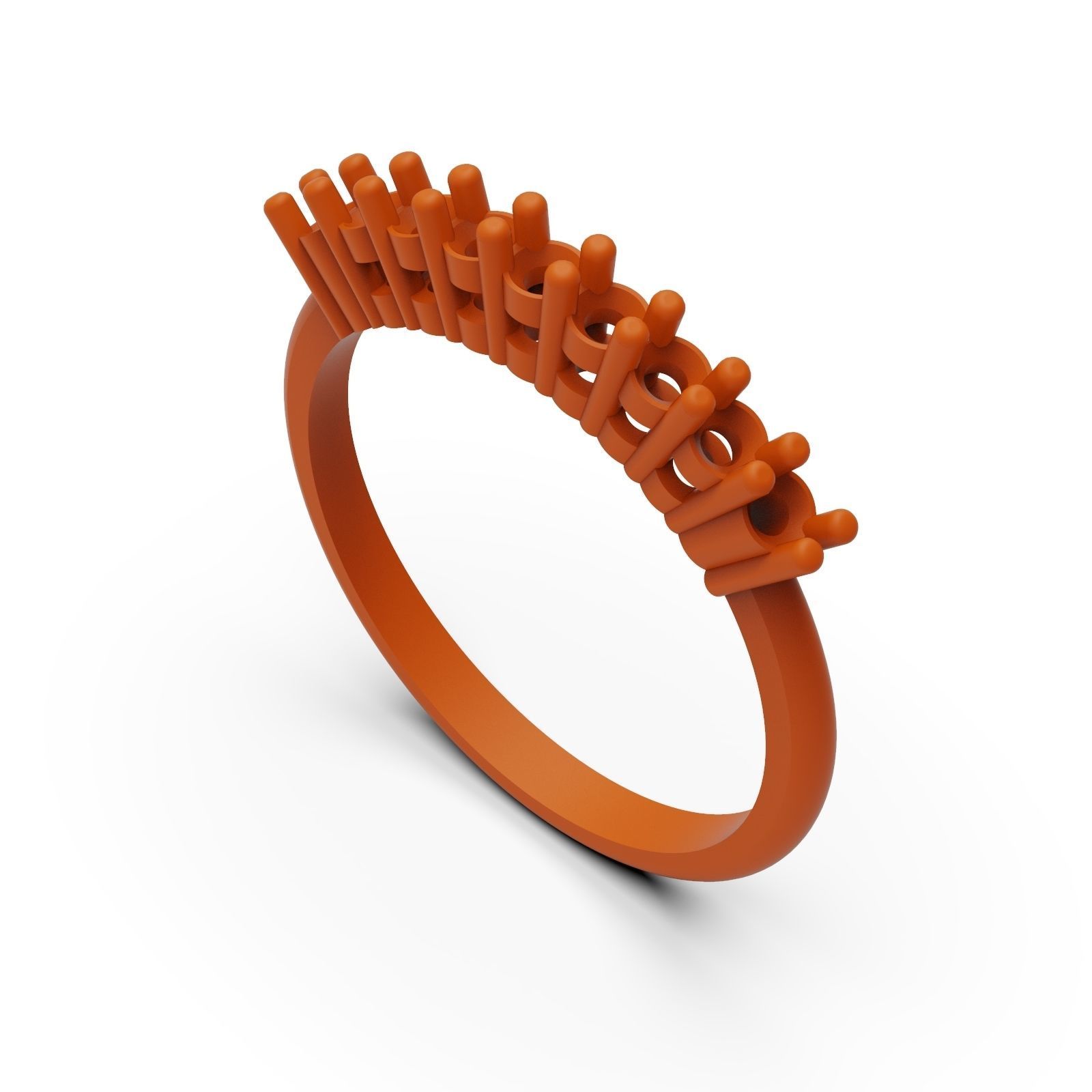 Girly ring round 3D print model_4