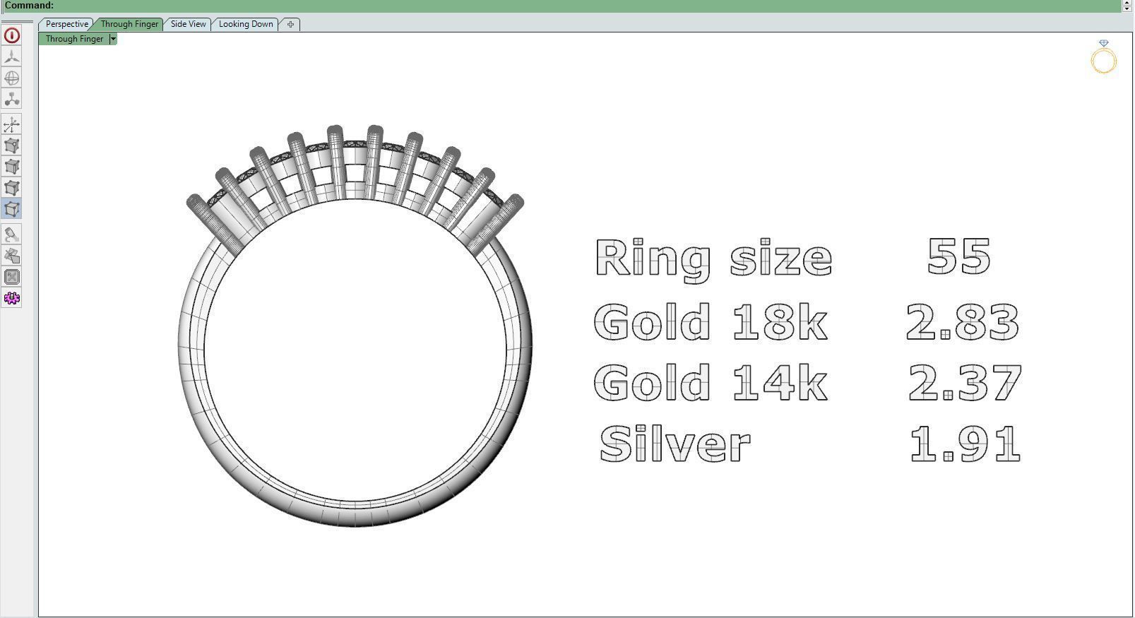 Girly ring round 3D print model_6