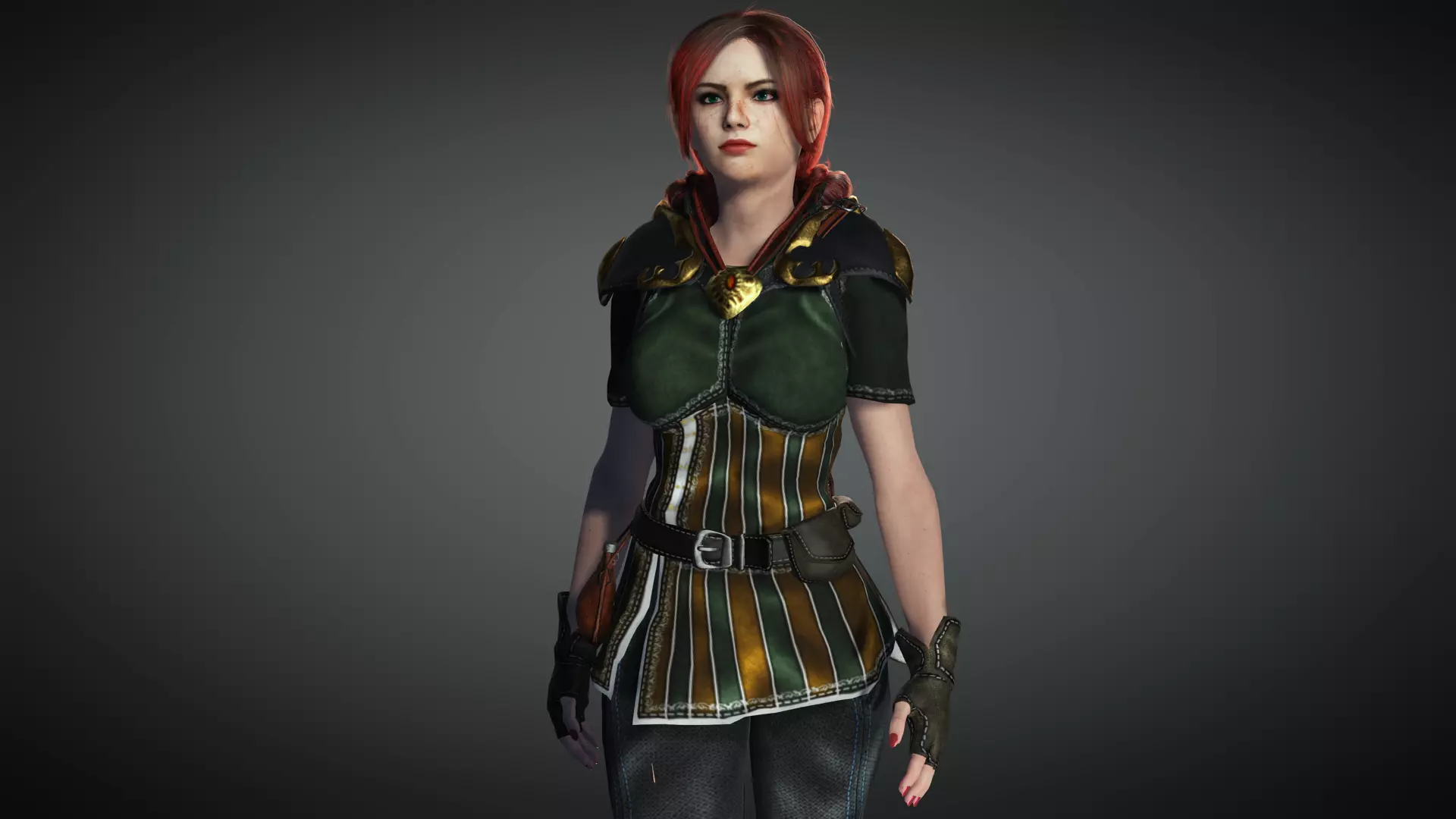 AAA Fantasy Female Character 02 Low-poly 3D model_0