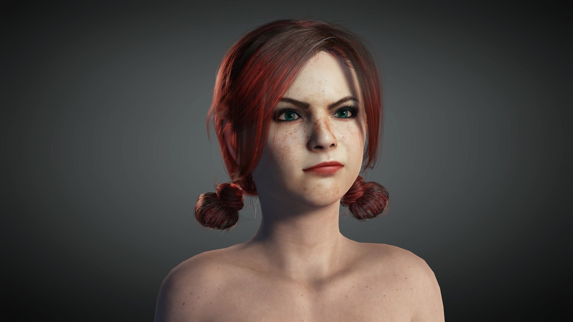 AAA Fantasy Female Character 02 Low-poly 3D model_15