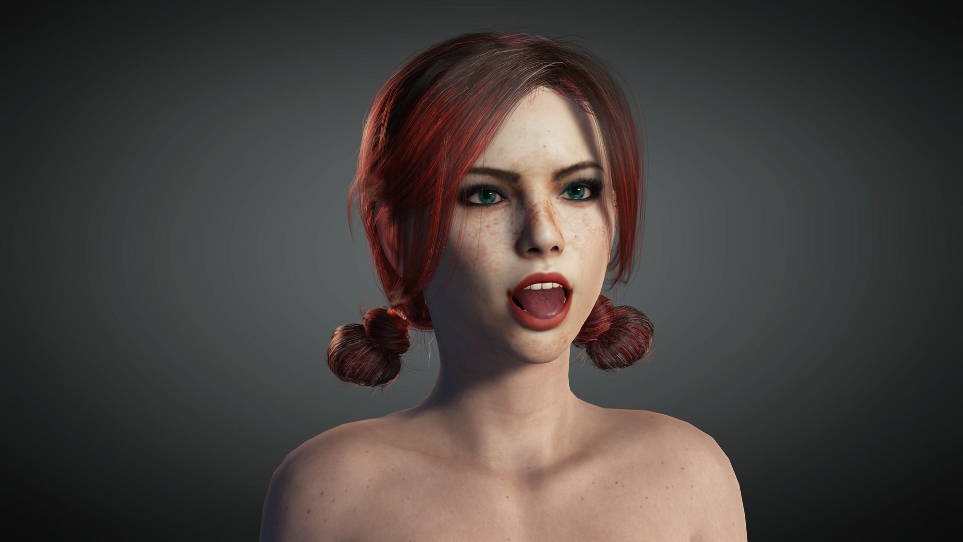 AAA Fantasy Female Character 02 Low-poly 3D model_16