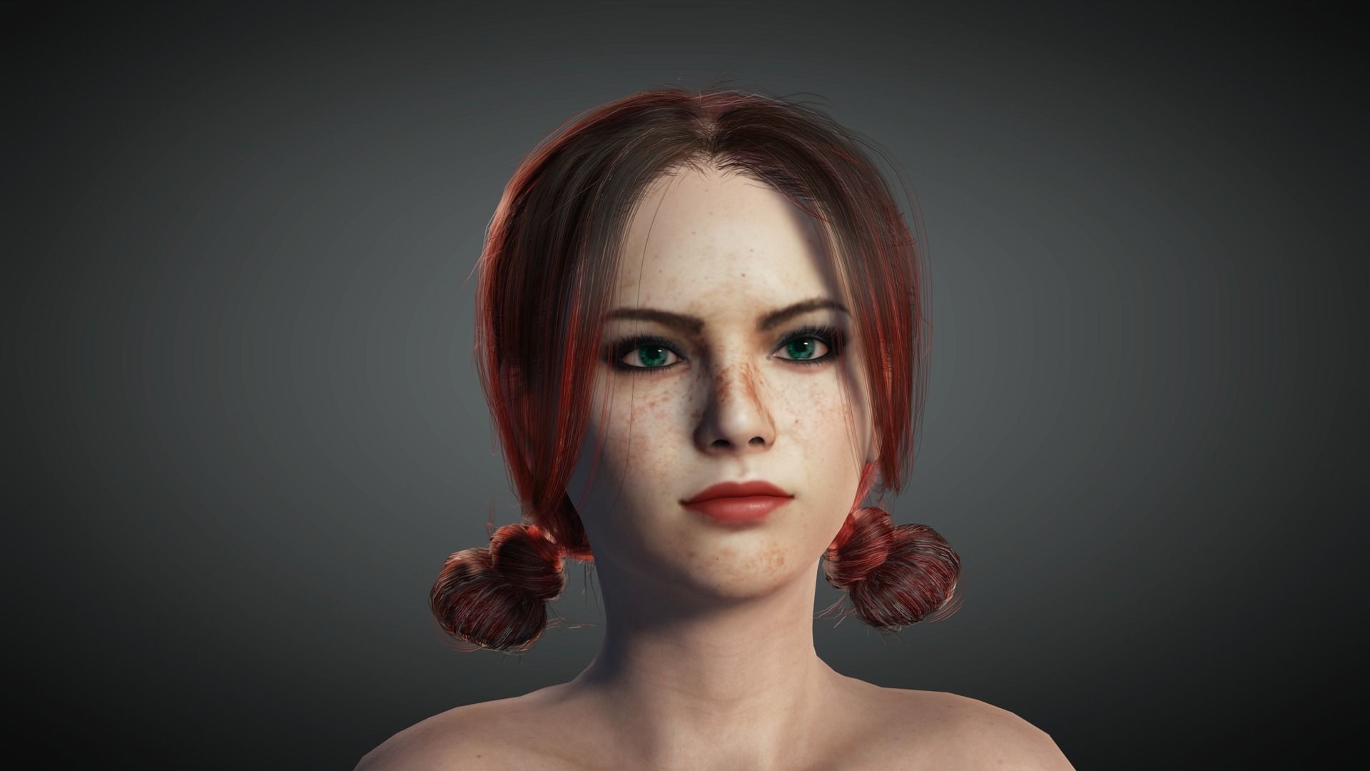AAA Fantasy Female Character 02 Low-poly 3D model_19
