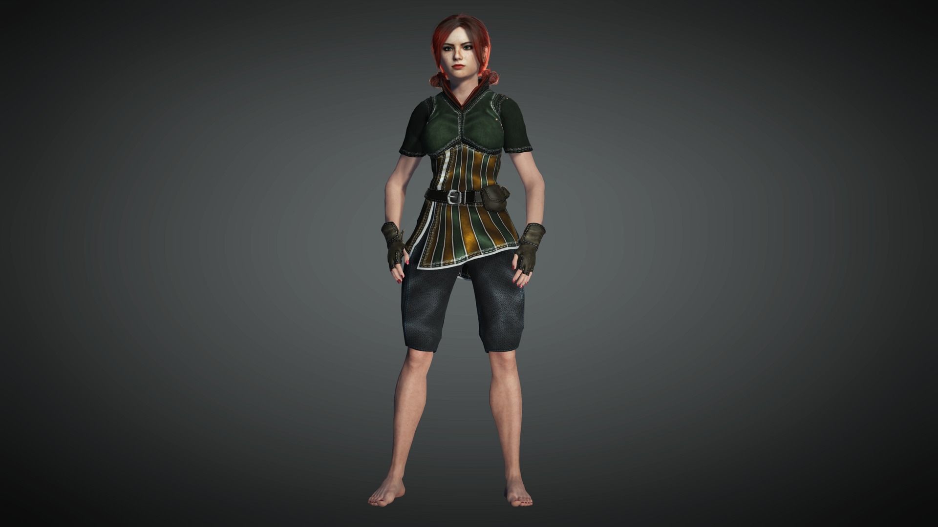 AAA Fantasy Female Character 02 Low-poly 3D model_2