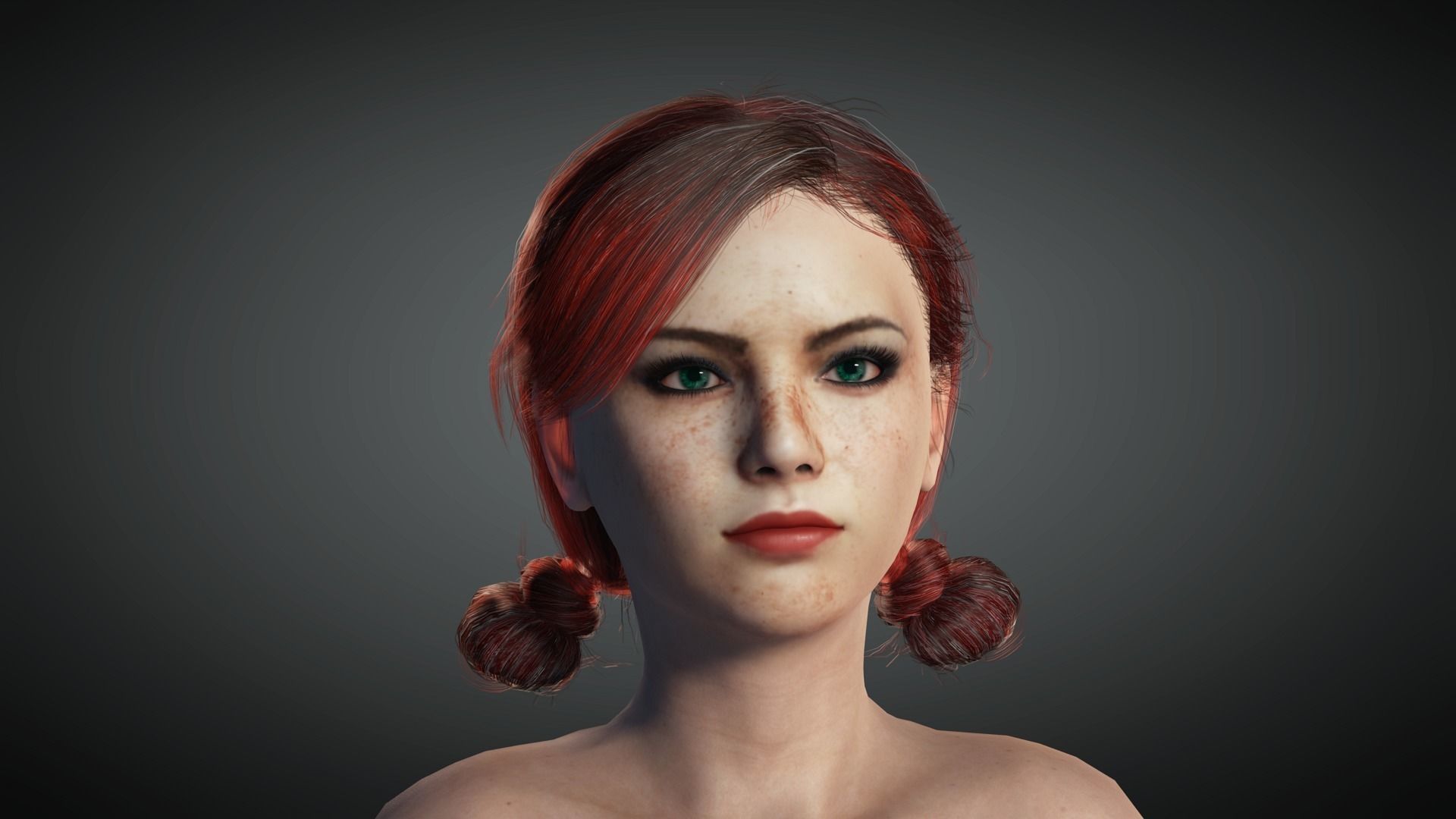 AAA Fantasy Female Character 02 Low-poly 3D model_20