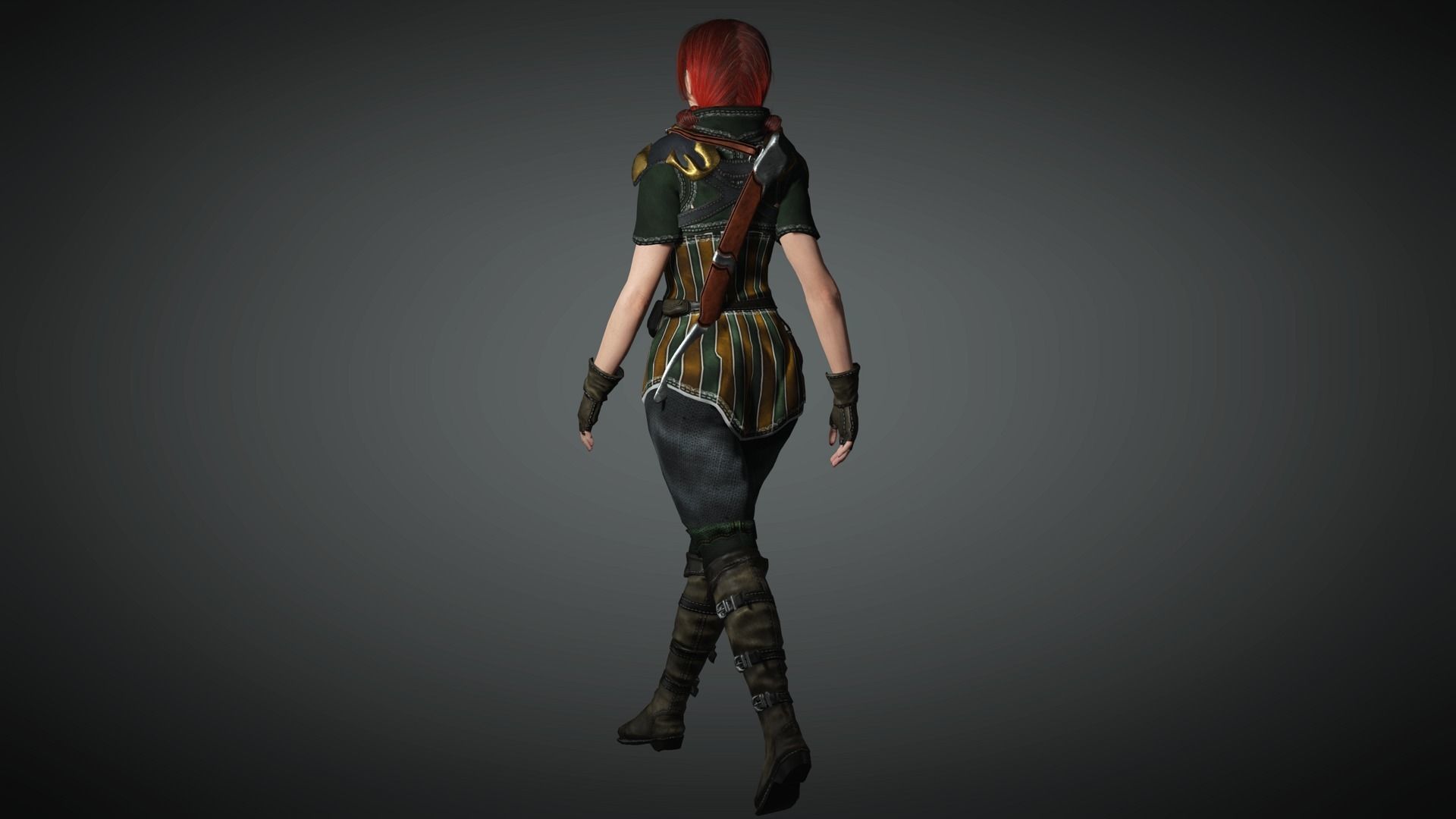 AAA Fantasy Female Character 02 Low-poly 3D model_6