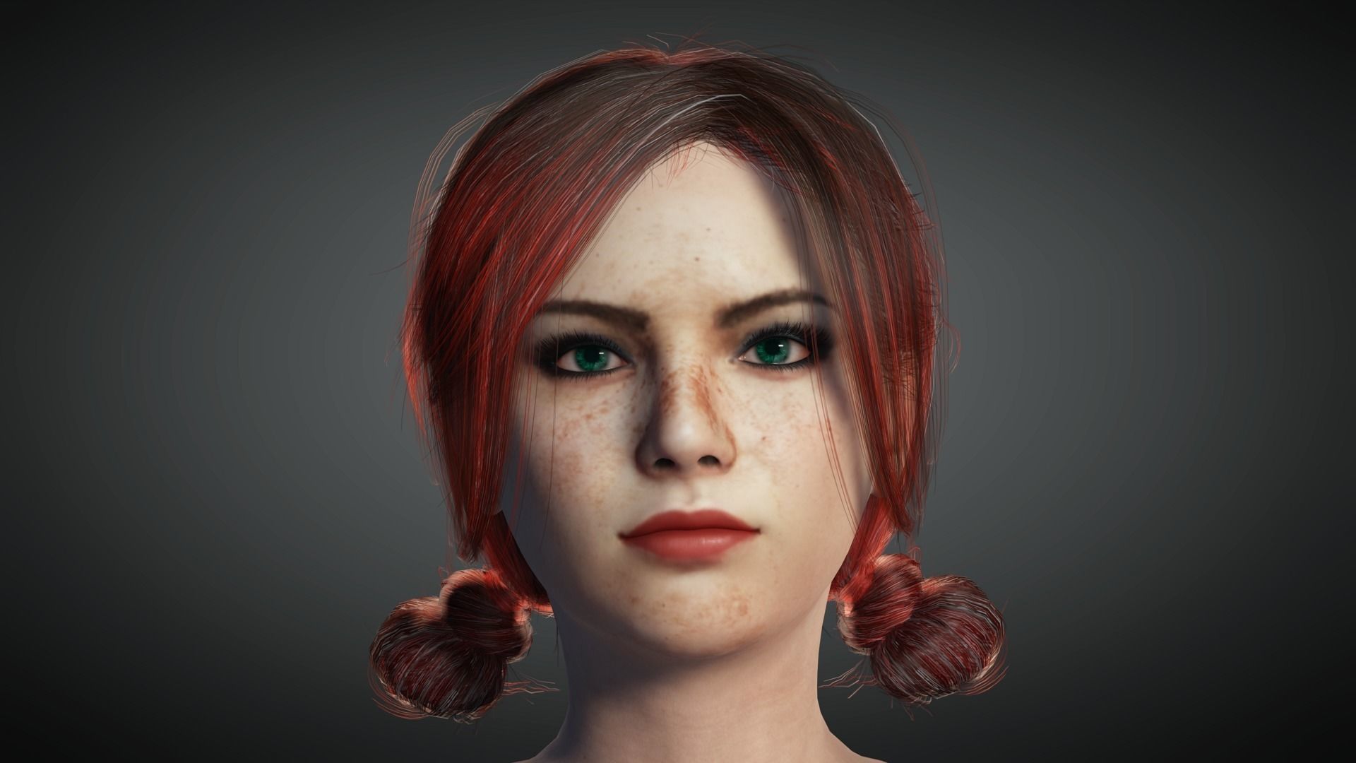 AAA Fantasy Female Character 02 Low-poly 3D model_22