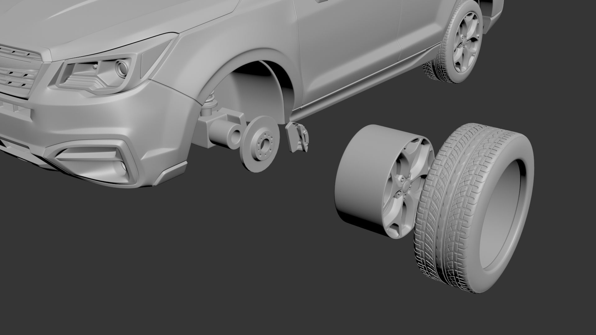 Subaru Forester 2017 3D print model_7
