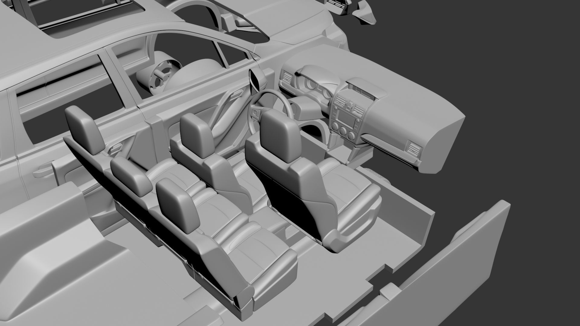Subaru Forester 2017 3D print model_10