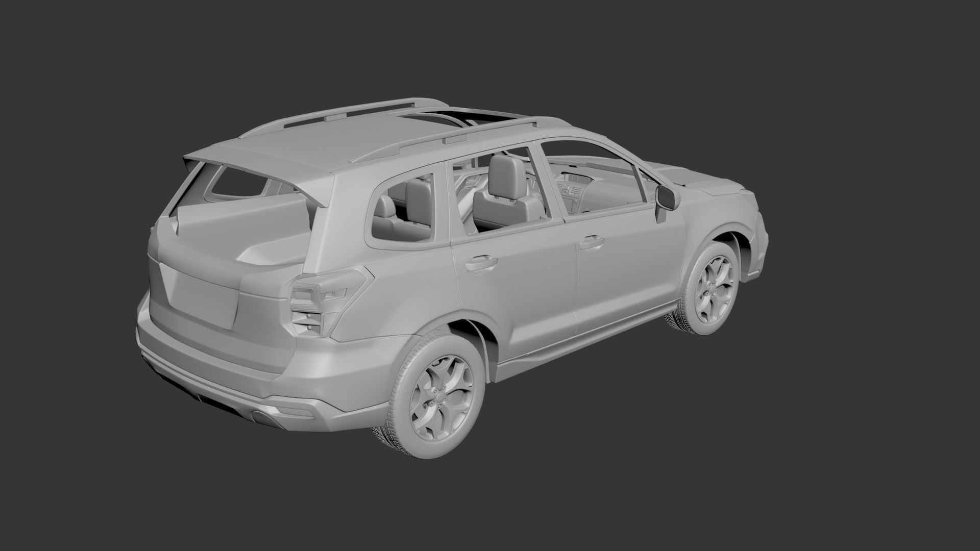 Subaru Forester 2017 3D print model_4