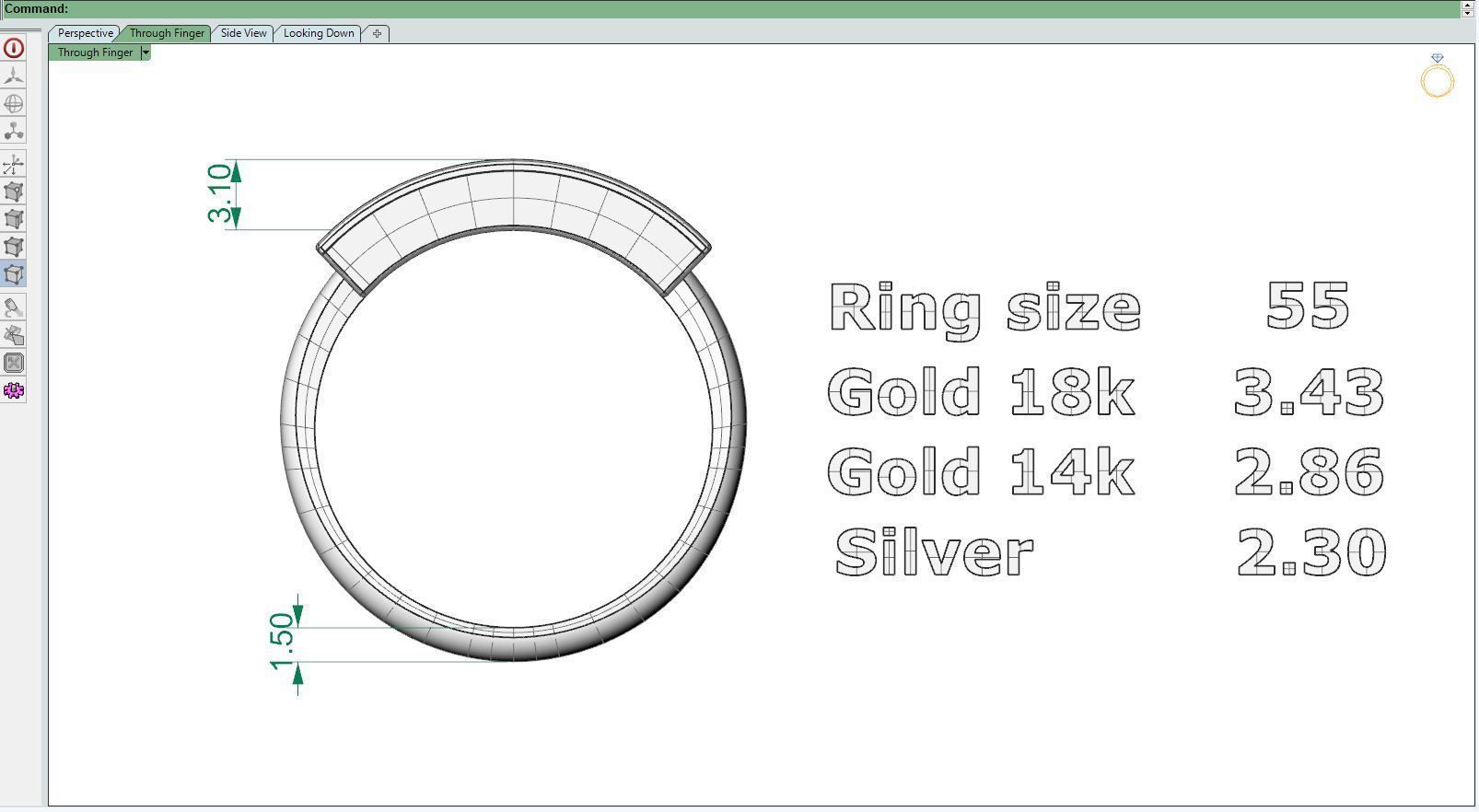 Girly ring princess 3D print model_6