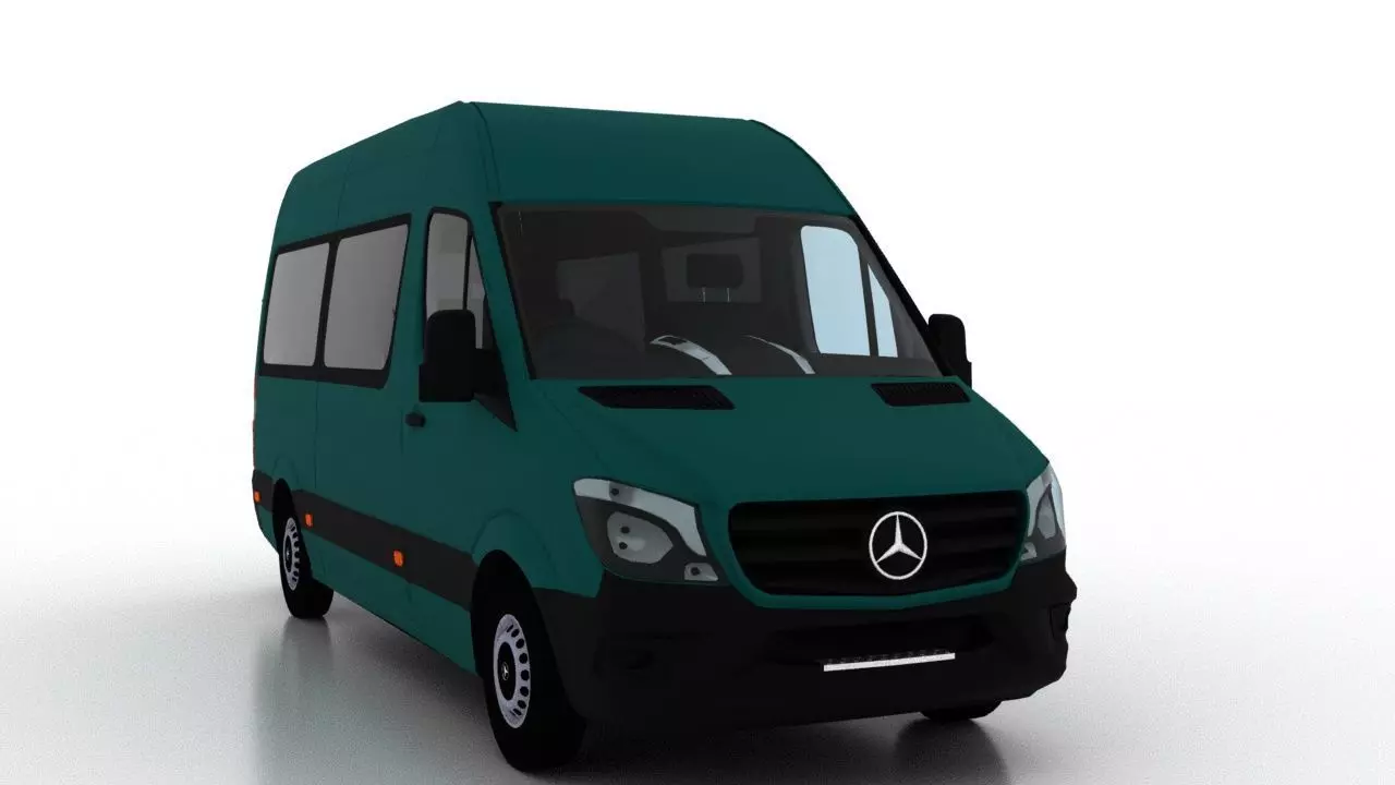 Mercedes Benz Sprinter L2H2 2015 Passenger UK 3D model