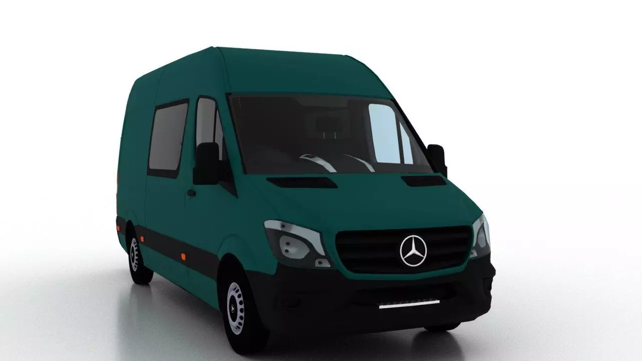 Mercedes Benz Sprinter L2H2 2015 Crew Van UK 3D model