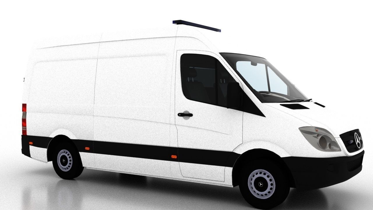 Mercedes Benz Sprinter L2H2 2009 Ambulance UK 3D model_1