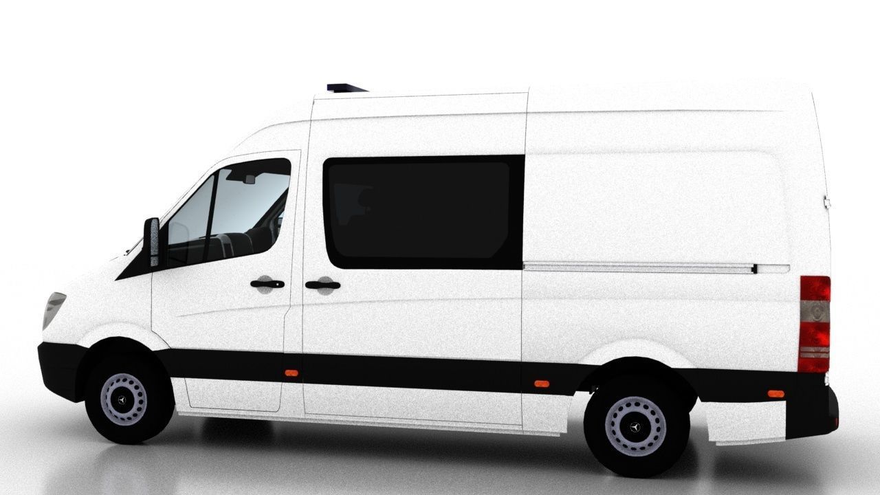Mercedes Benz Sprinter L2H2 2009 Ambulance UK 3D model_6