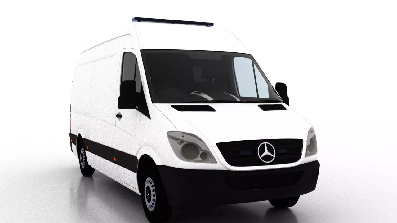 Mercedes Benz Sprinter L2H2 2009 Ambulance UK 3D model_0
