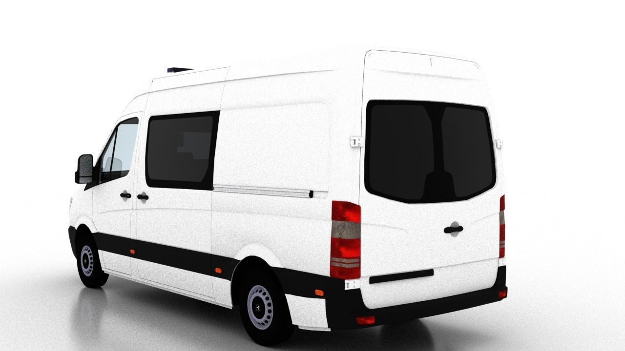 Mercedes Benz Sprinter L2H2 2009 Ambulance UK 3D model_5