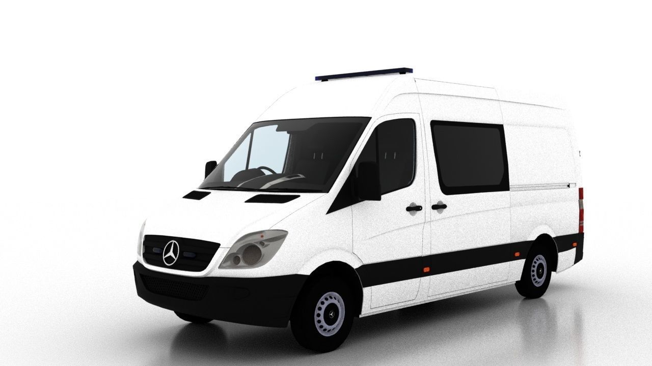 Mercedes Benz Sprinter L2H2 2009 Ambulance UK 3D model_8