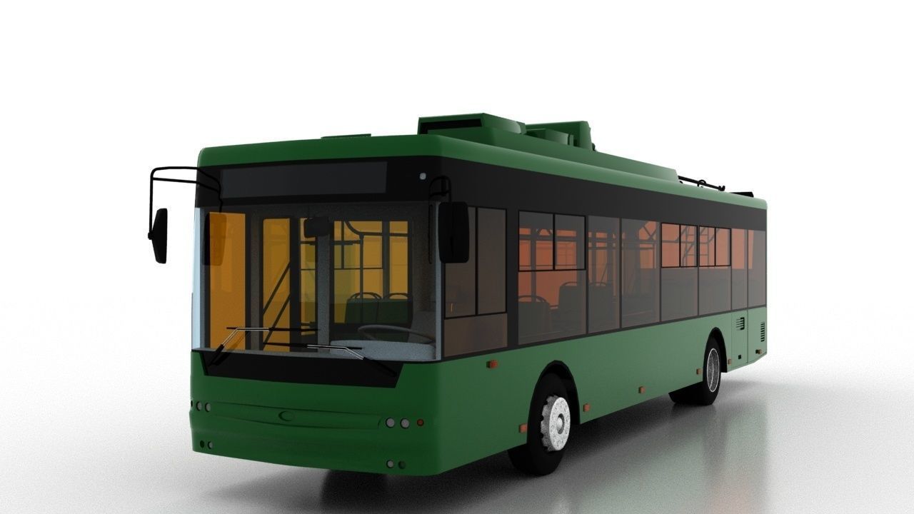 Trolleybus Bogdan T70120 3D model_1