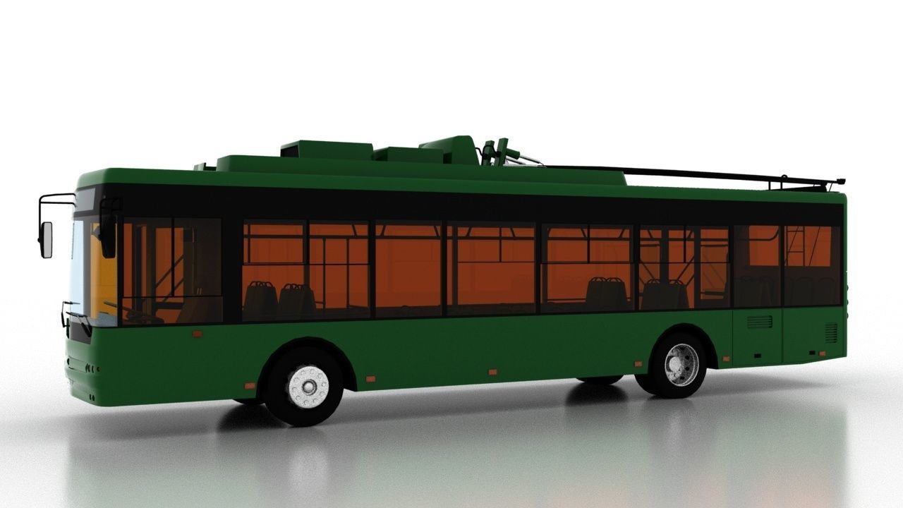 Trolleybus Bogdan T70120 3D model_2
