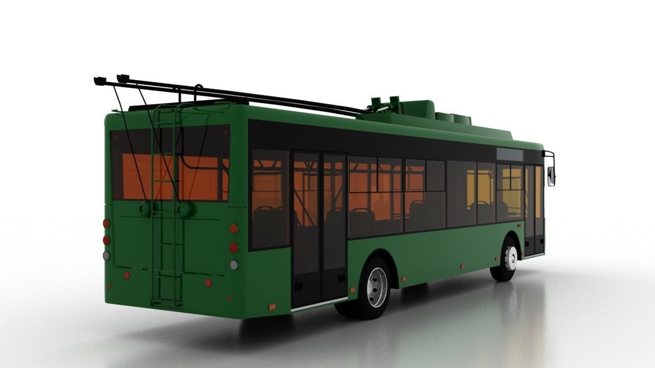 Trolleybus Bogdan T70120 3D model_5
