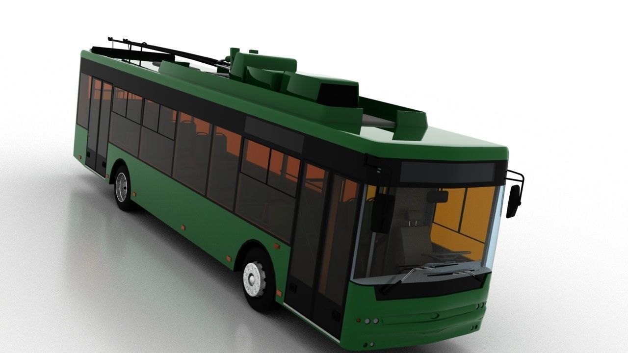 Trolleybus Bogdan T70120 3D model_9