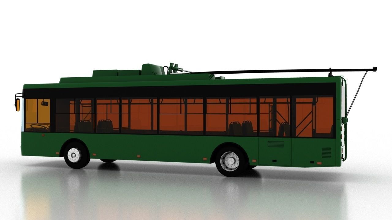 Trolleybus Bogdan T70120 3D model_3