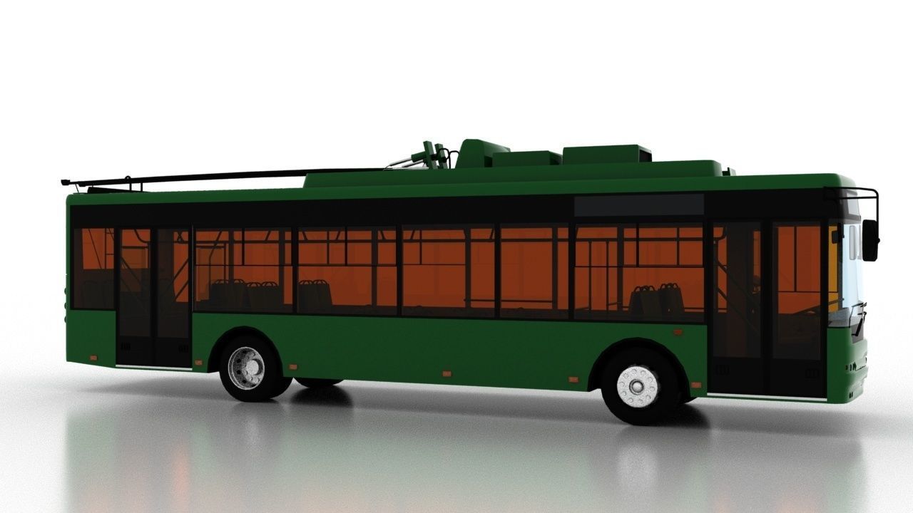 Trolleybus Bogdan T70120 3D model_7