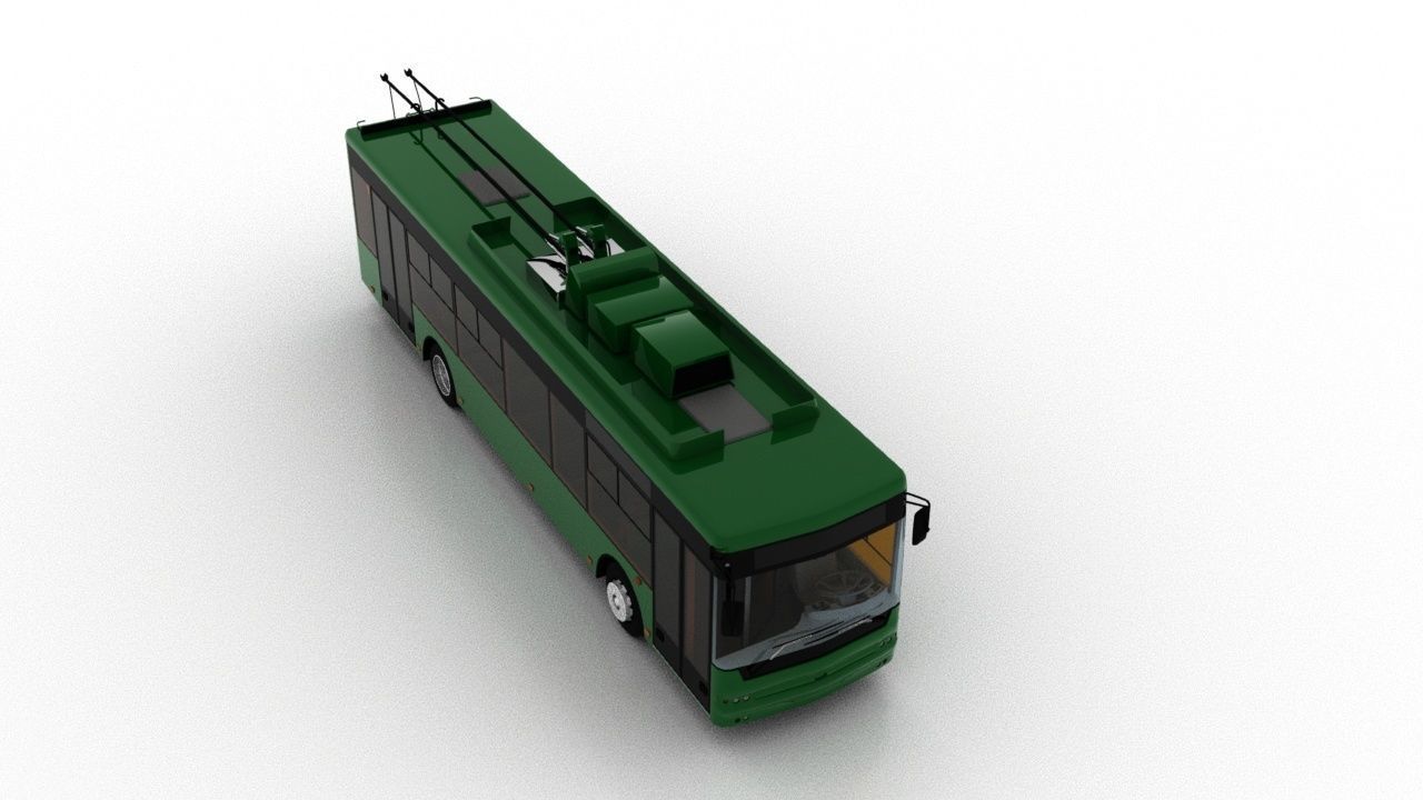 Trolleybus Bogdan T70120 3D model_8