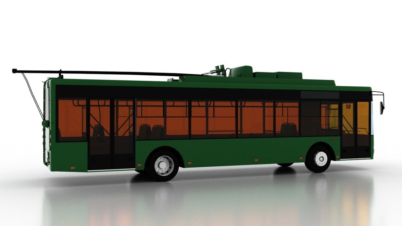 Trolleybus Bogdan T70120 3D model_6