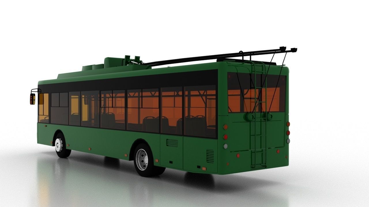 Trolleybus Bogdan T70120 3D model_4