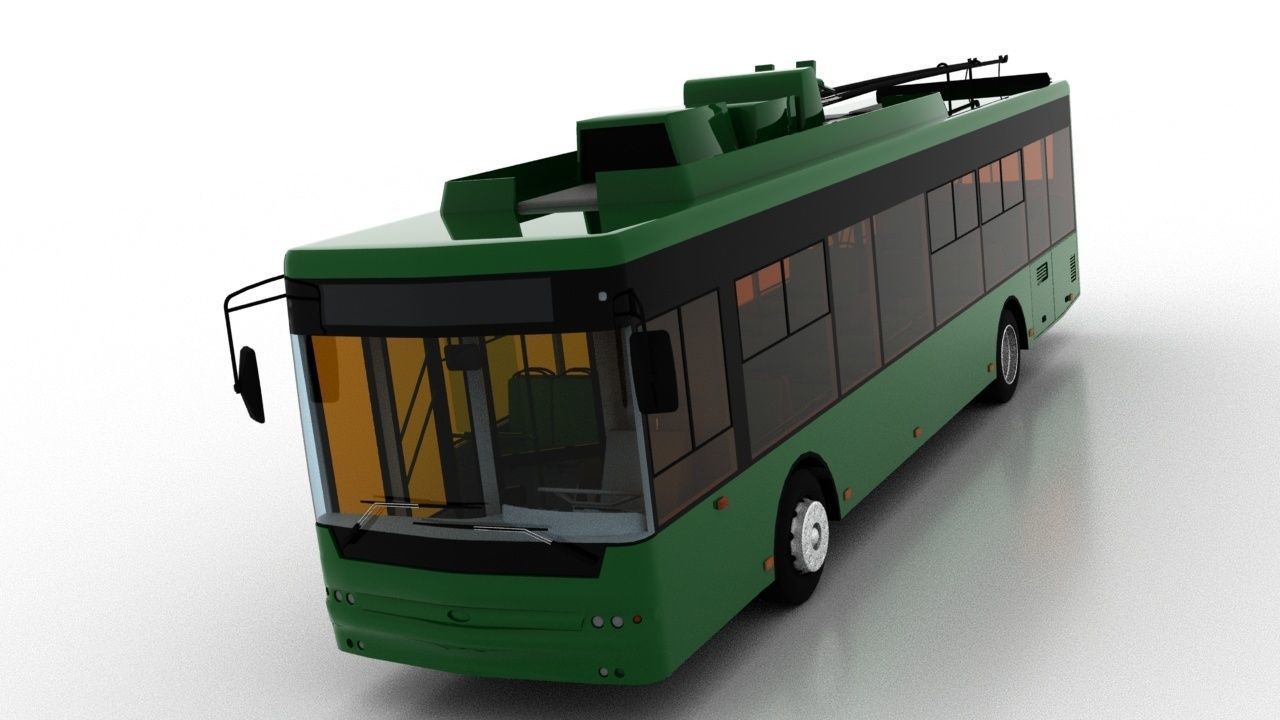 Trolleybus Bogdan T70120 3D model_10