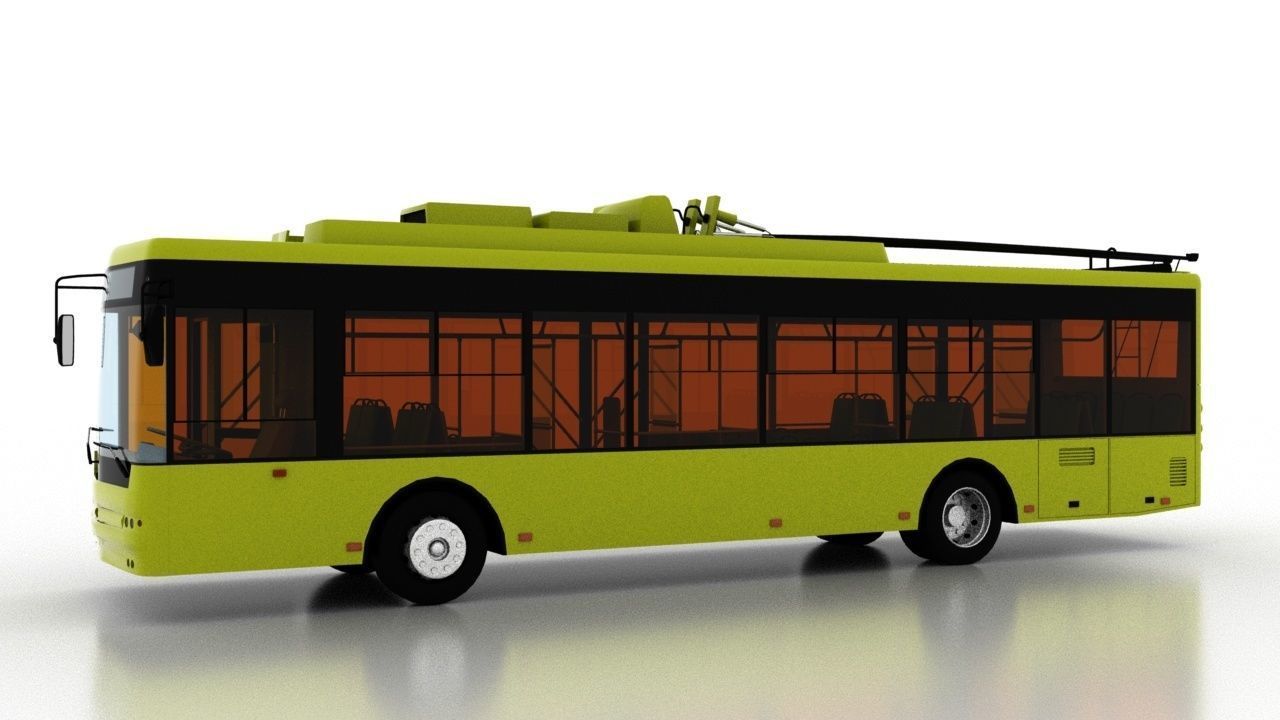 Trolleybus Bogdan T70110 3D model_2