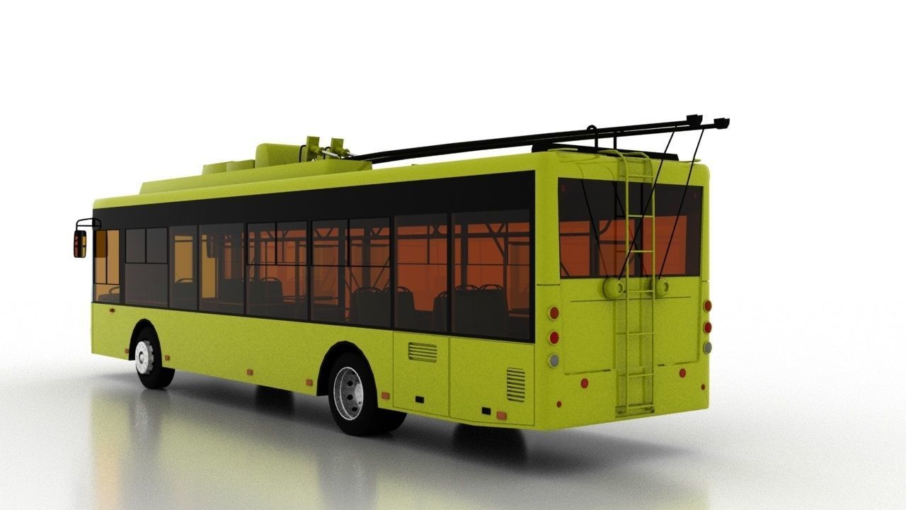 Trolleybus Bogdan T70110 3D model_4
