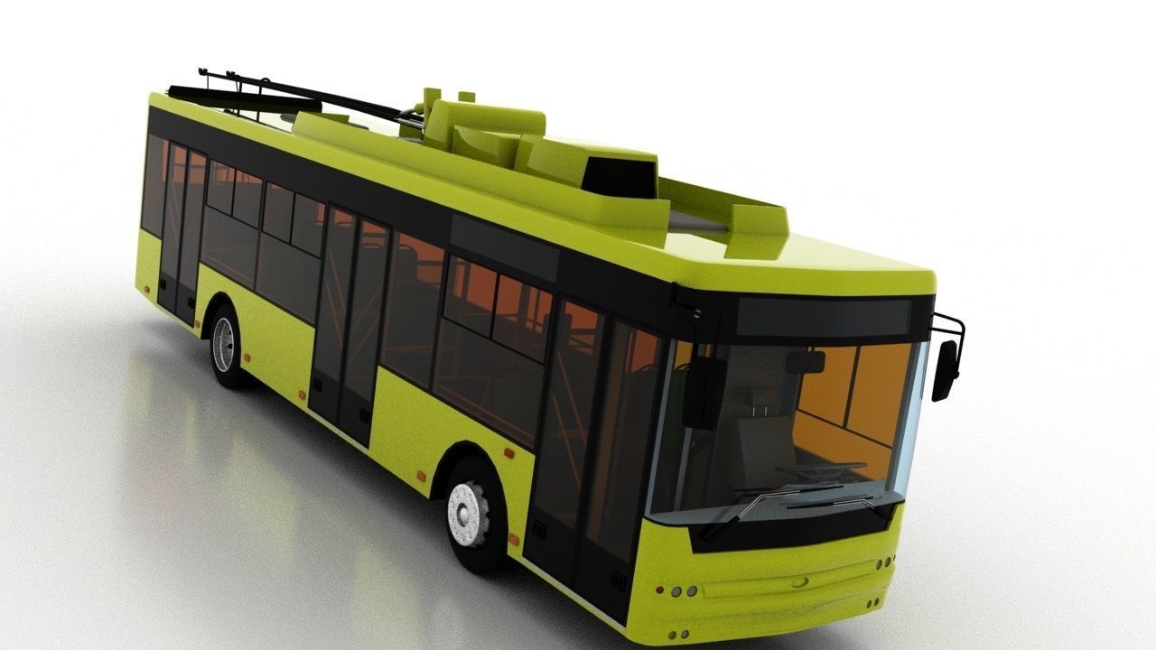 Trolleybus Bogdan T70110 3D model_9