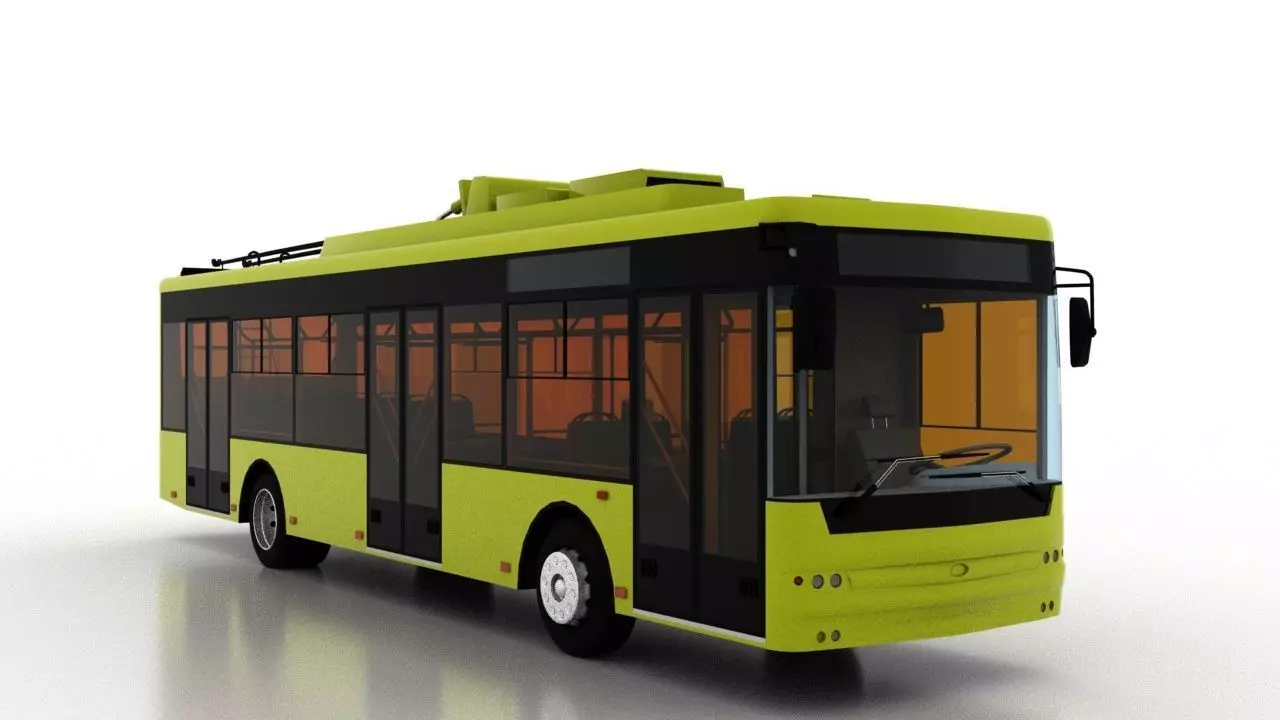 Trolleybus Bogdan T70110 3D model_0